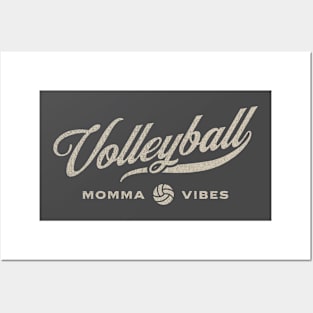 Volleyball Momma Vibes Posters and Art